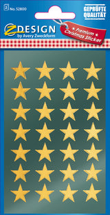 Avery Avery AV-52800 Etichetta Z-Design Christmas Pakje A 2 fogli di stelle d'oro