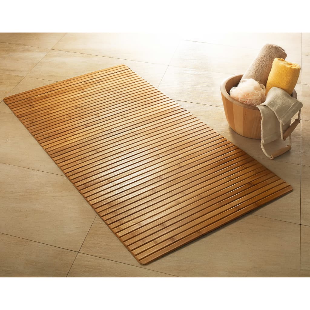 Piccolo tappetino da bagno wolke bambus 50x80 cm marrone
