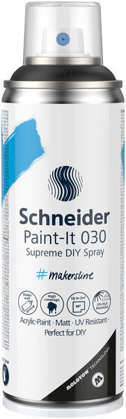Schneider S-ML03050001 Oberste DIY Spray Paint-It 030 Black 200 ml Acrylfarbe