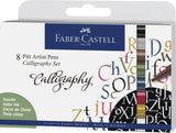 Faber Castell FC-167508 Pitt Artist Pen Calligraphy Set 8 Pens