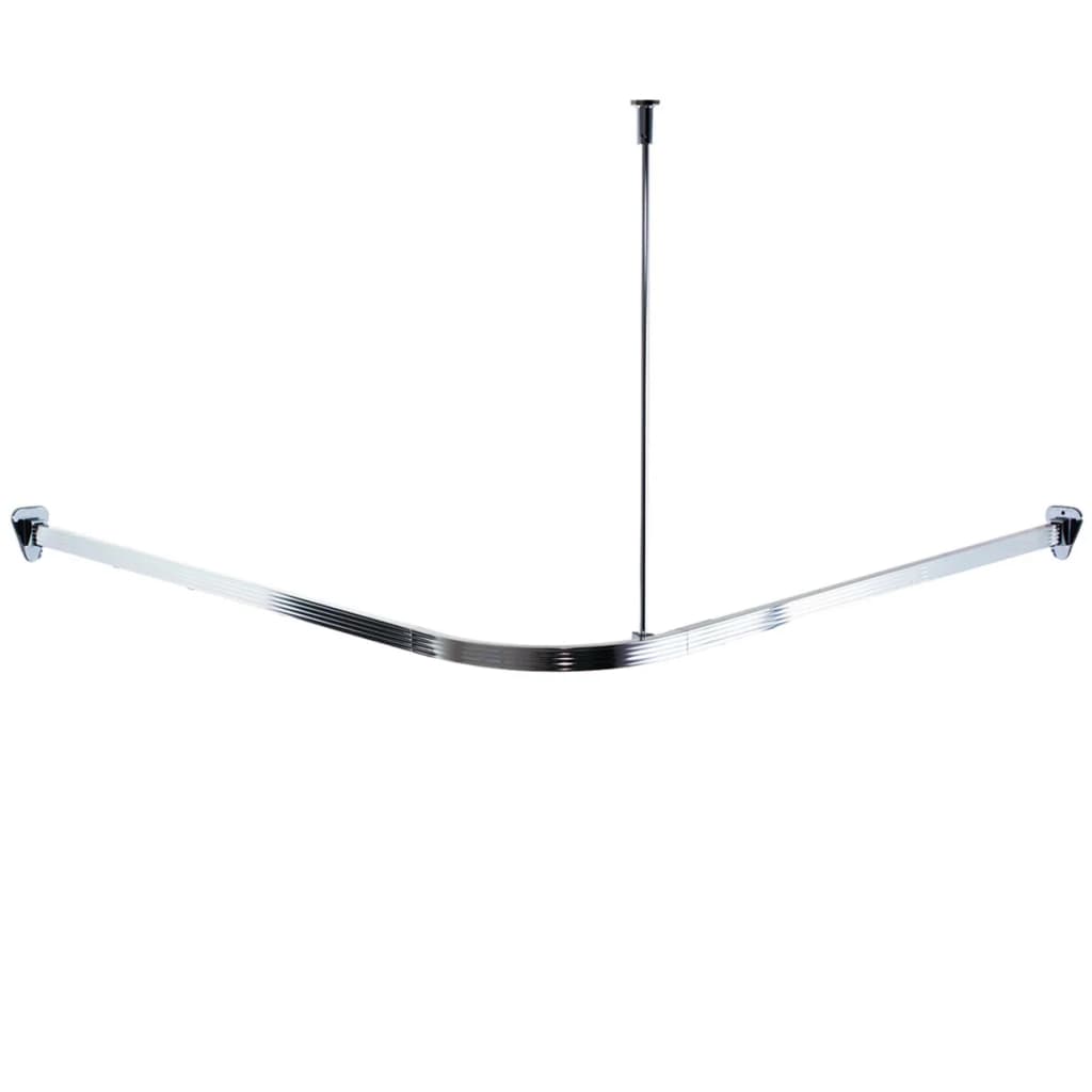 Ridder corner shower curil rail with hooks universal chrome 52500