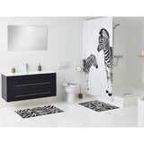 Ridder Badmat Zebra 38x72 cm hvid og sort