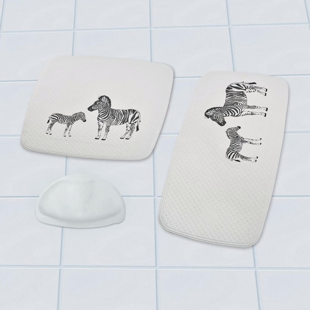 Ridder Badmat Zebra 38x72 cm hvid og sort