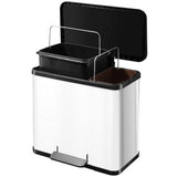 Hailo Pedal Bin Oko Duo Plus Größe L 17+9 L Weiß 0630-230