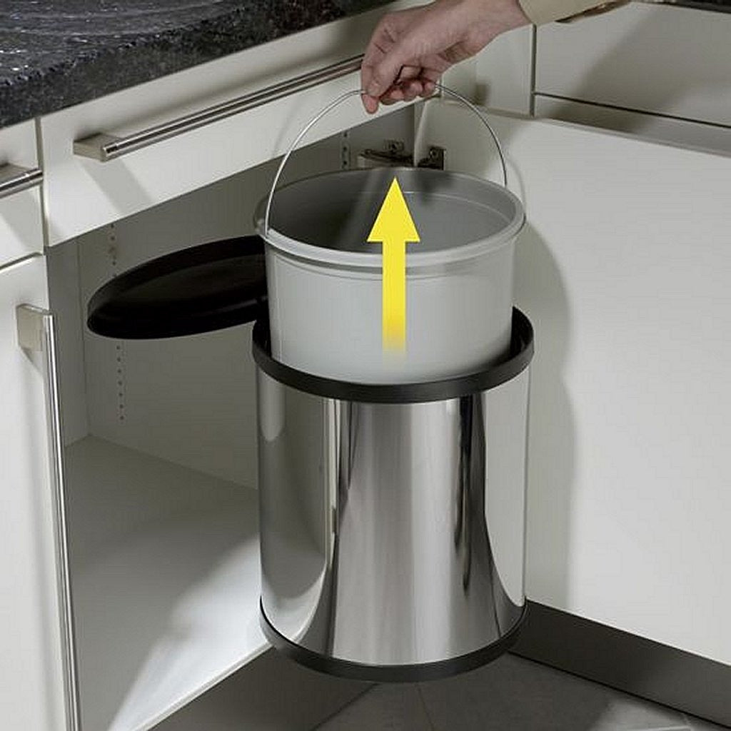 Hailo eingebaute Abfallbehälter Compact-Box M 15 L Edelstahl 3555-101