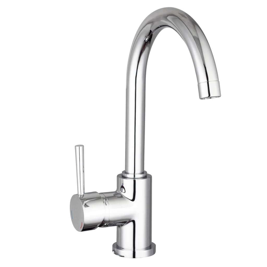 Schütte Schütte Eenknops Mixer mit Round Spout Unicorn Chrom -Colored