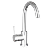 Schütte Schütte Eenknops Mixer mit Round Spout Unicorn Chrom -Colored