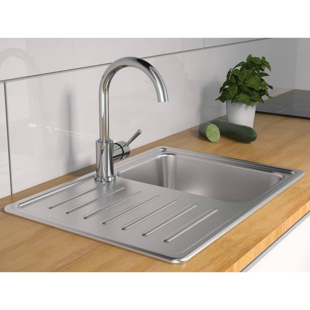 Schütte Schütte Eenknops Mixer mit Round Spout Unicorn Chrom -Colored