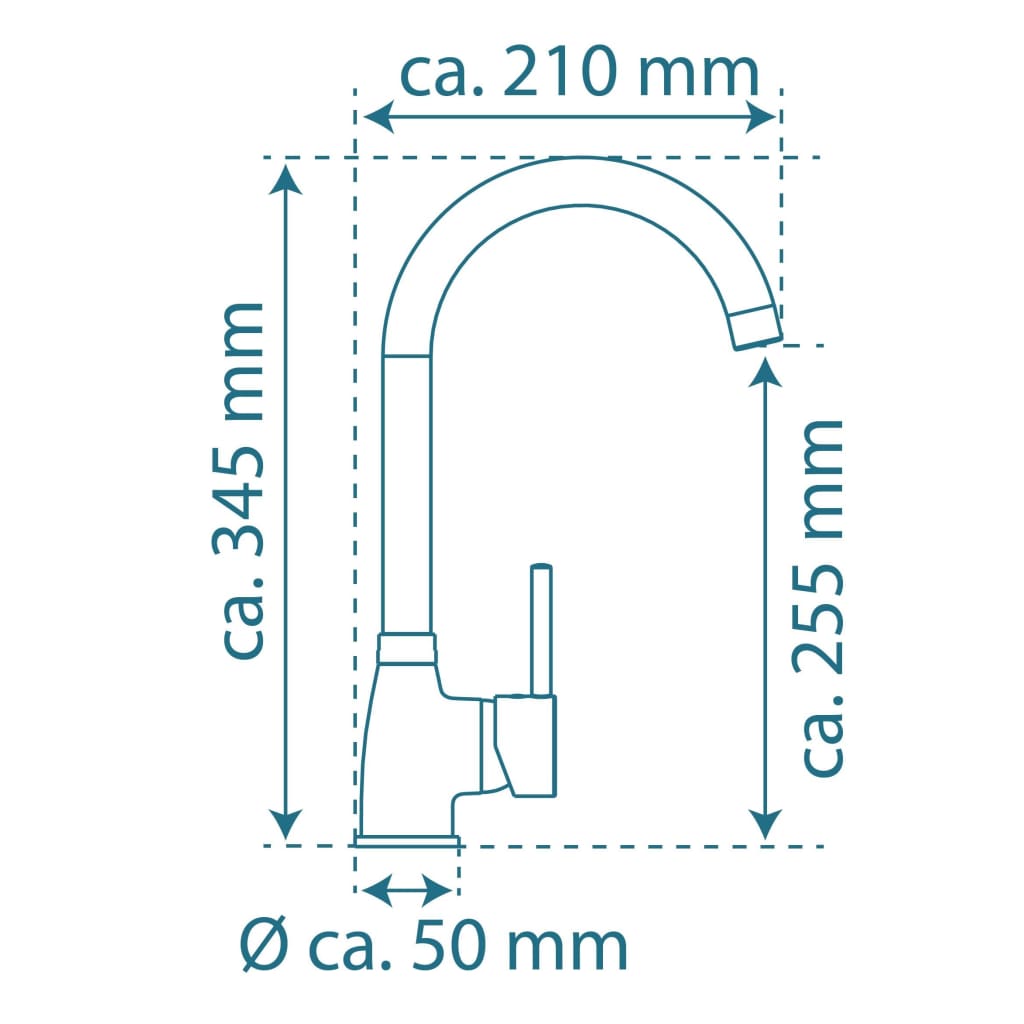 Schütte Schütte One -Kutton Mixer Manetti Chrome -färgad