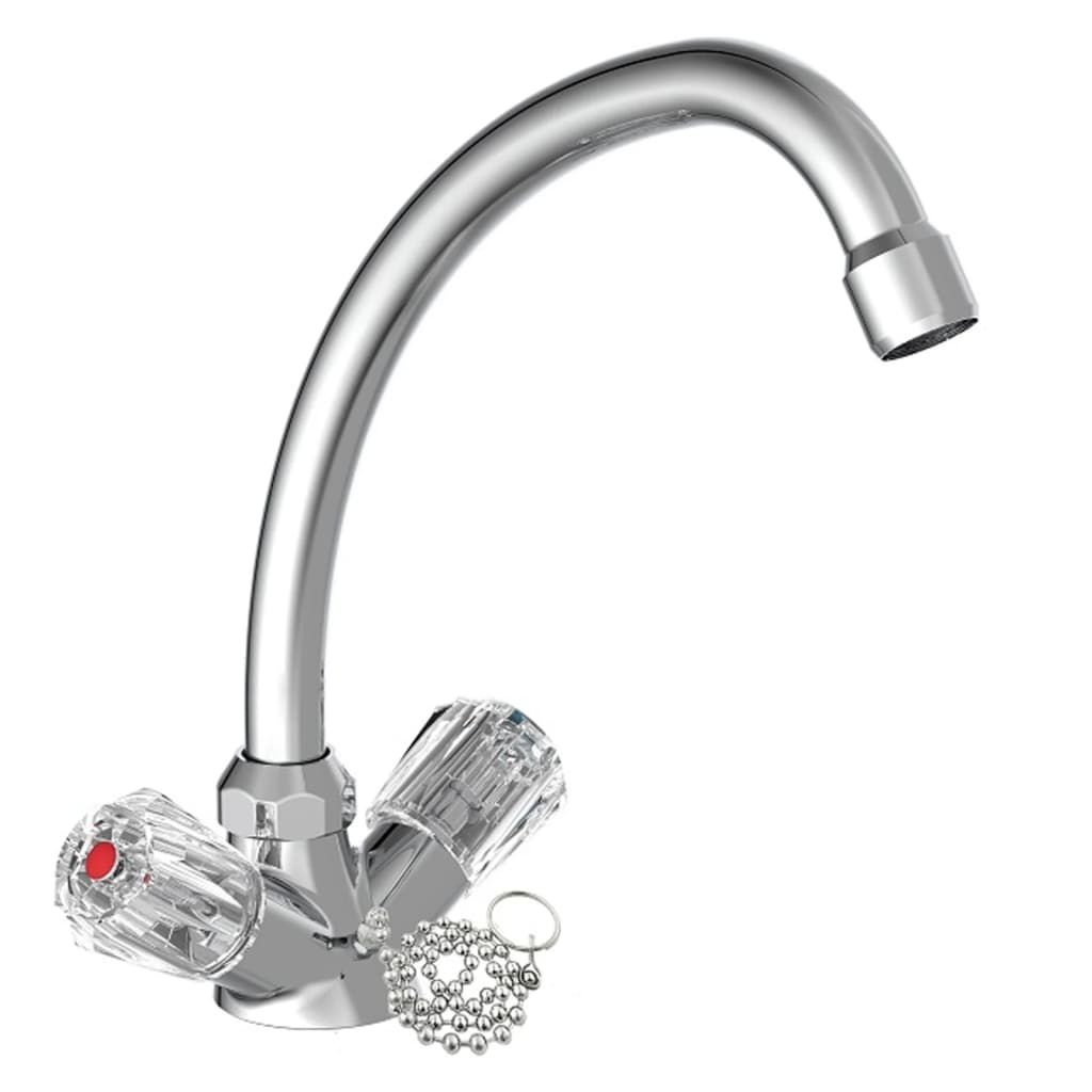 Schütte schütte lavabos de lavabo mélangé à deux boutons chrome brillant -colored