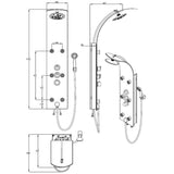 Panneau de douche Schütte Schütte avec un verre à robinet thermostatique noir