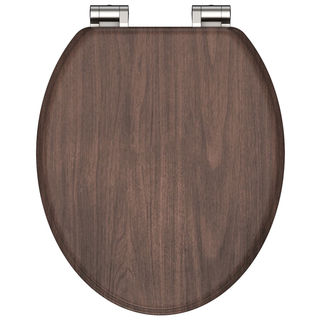 Schütte Toilettensitz mit weicher dunklem Holz mdf
