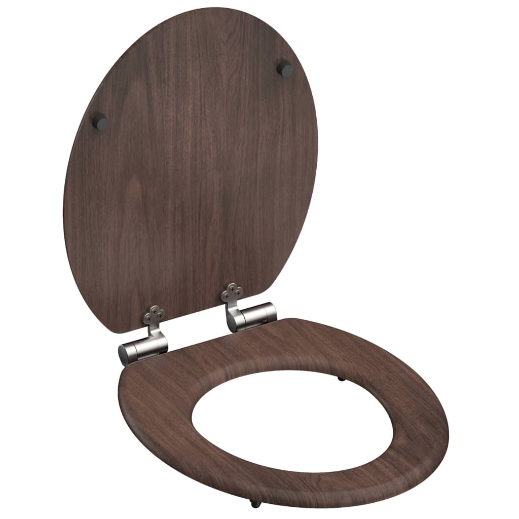 Schütte Toilettensitz mit weicher dunklem Holz mdf