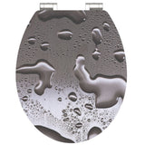 Schütte toilet seat with soft-close gray steel MDF high gloss