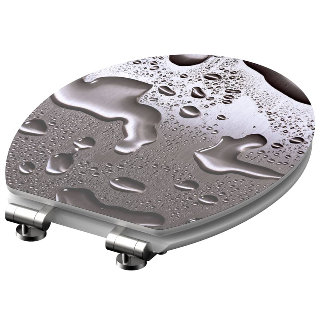 Schütte toilet seat with soft-close gray steel MDF high gloss