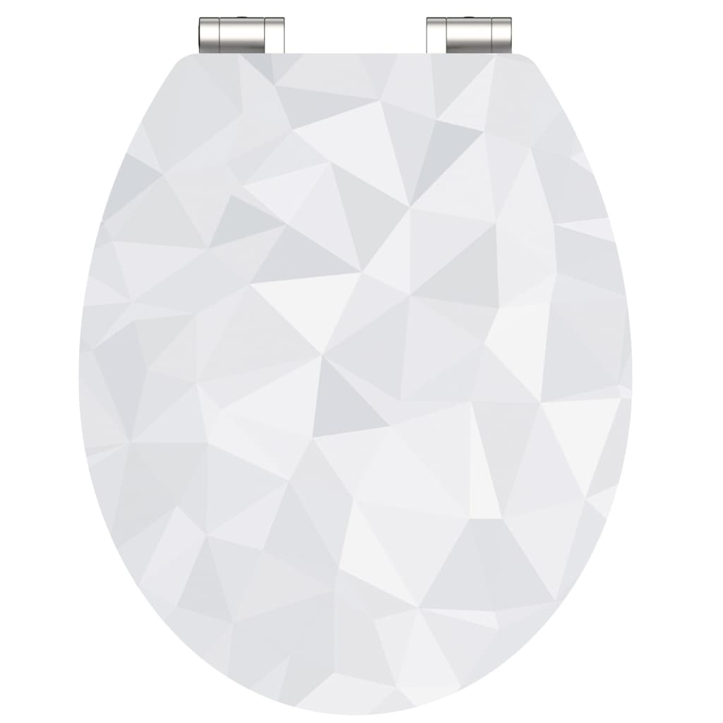 Sedile da toilette Schütte con diamante morbido MDF alto gloss