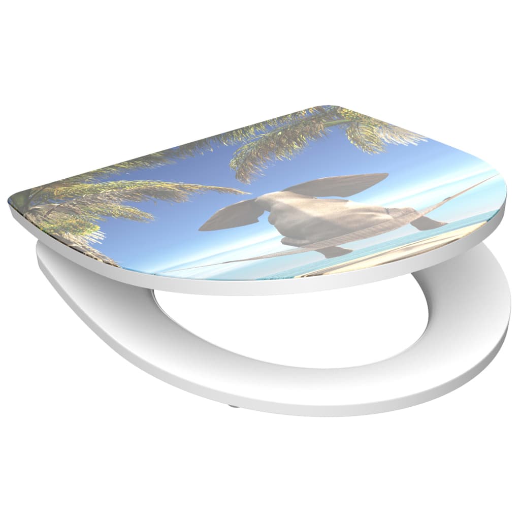 Schütte toilet seat with soft-close Happy Elephant Duroplast High gloss