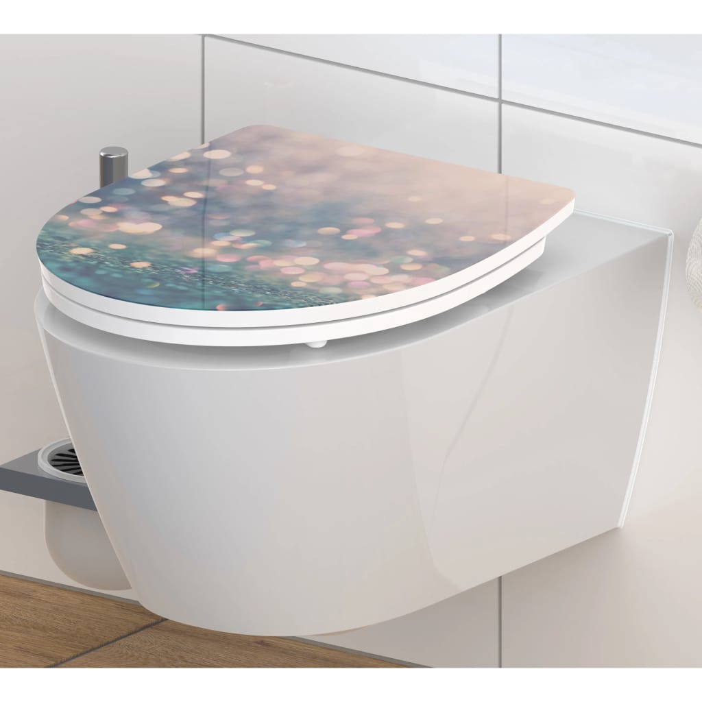 Schütte toilet seat with soft-close Magic Light Duroplast High gloss