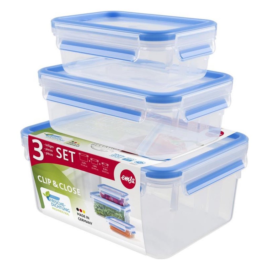 EMSA EMSA 508566 CLIP CLOUBY VERSHOLDING BOXES 0,55L 1L 2,3L 3 KUSS Blue
