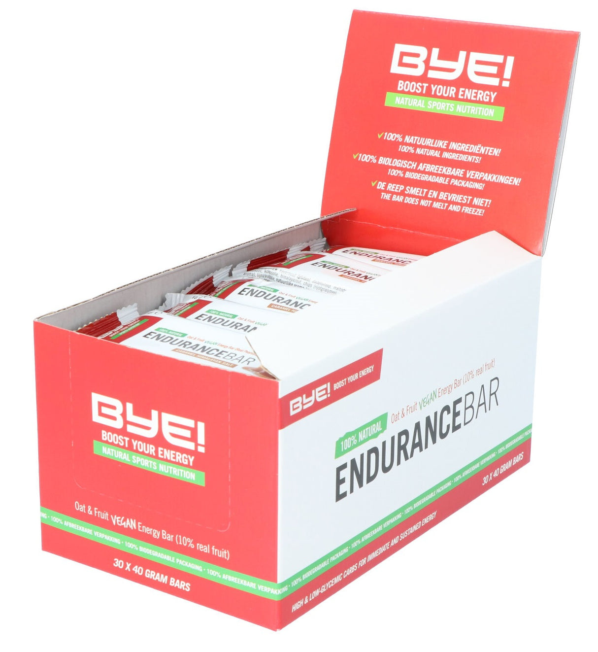 Bye! Endurance Bar Caramel Himalaya Salt 40 grams (box of 30 pieces)