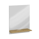 FMD Lustro ścienne z półką 54,5x13,5x67,5 cm dębu rzemieślniczego