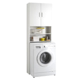 FMD FMD washing machine cupboard with storage space white