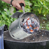 Salut Barbecue Starter mat Grëff 16.5 cm sëlwer faarweg