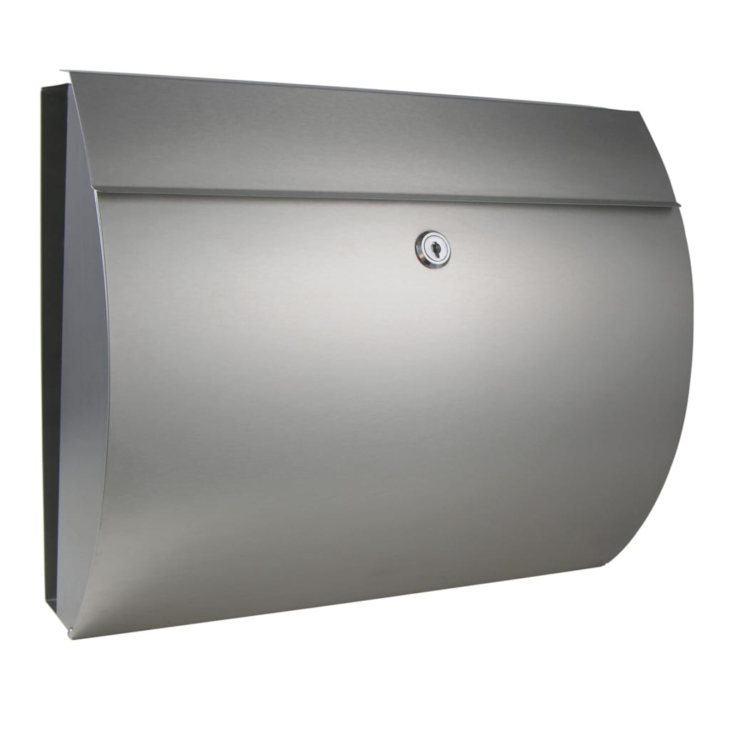 HI Letterbox con supporto per giornali 38x13.3x30.4 cm in acciaio inossidabile