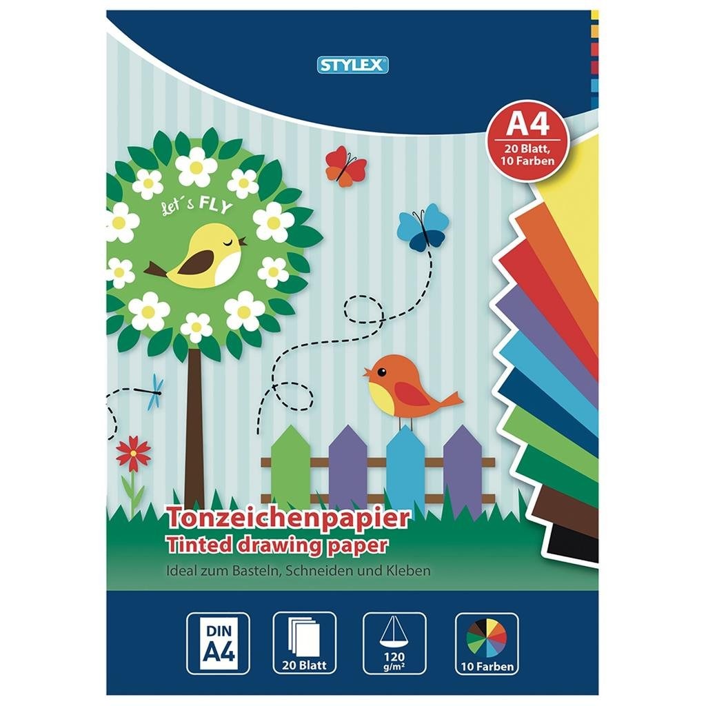 Stylex Hobbypabeier A4 10 Faarwen 20 Stécker