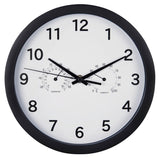 Hama Wall Clock Pure Plus Ø 25 cm With Thermo-Hygrometer Sage arm Black