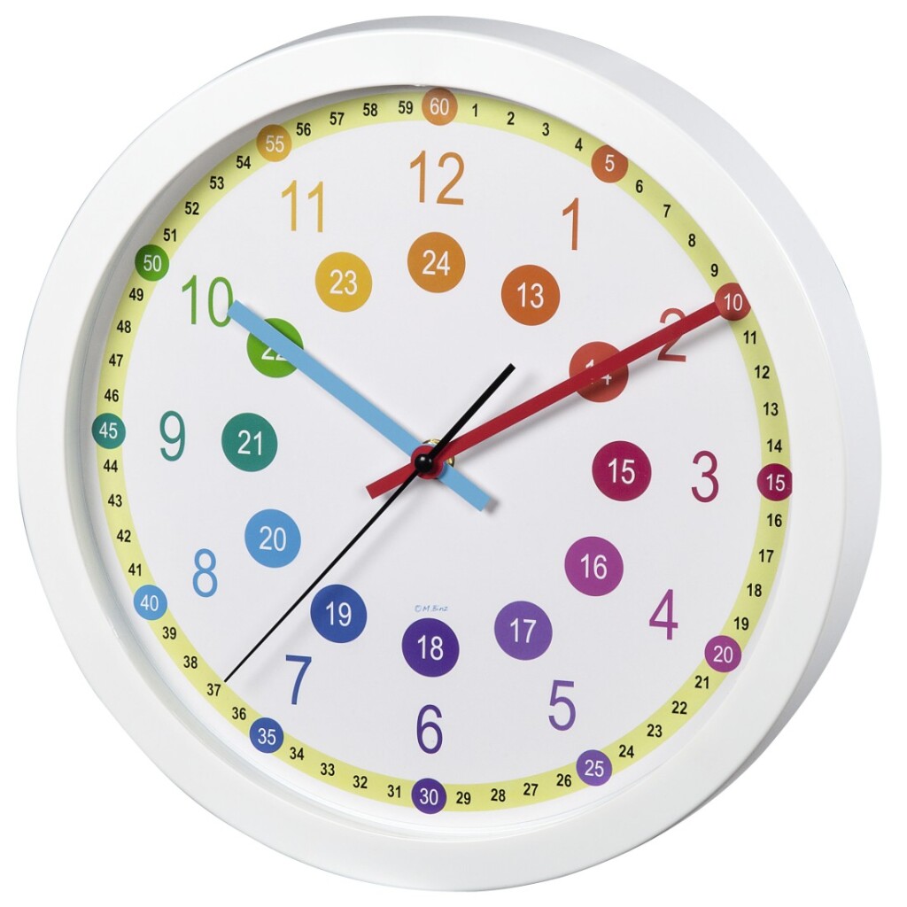 Orologio da parete Hama per bambini Easy Learning Diametro 30 cm braccio di rumore