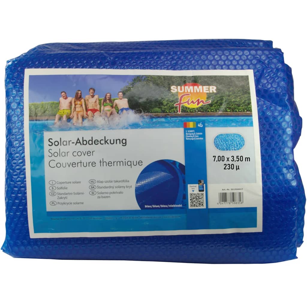 Sommer sjov sommer sjov sommer swimmingpool cover Solar oval 700x350 cm pe blå