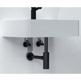 Schütte Schütte Hoeksifon z rozeto MS 10 mm črno