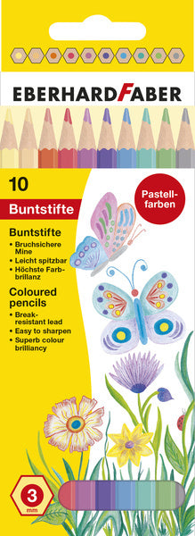 Eberhard Faber EF-514810 Lápices de colores Color pastel 10 piezas
