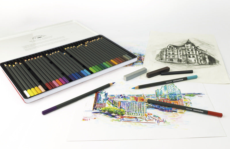 Eberhard Faber EF-516012 Aquarel pencil cardboard box of 12 pieces with brush