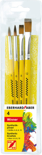 Eberhard Faber EF-579921 Pinselset Synthetische Größe 4-6-8-12