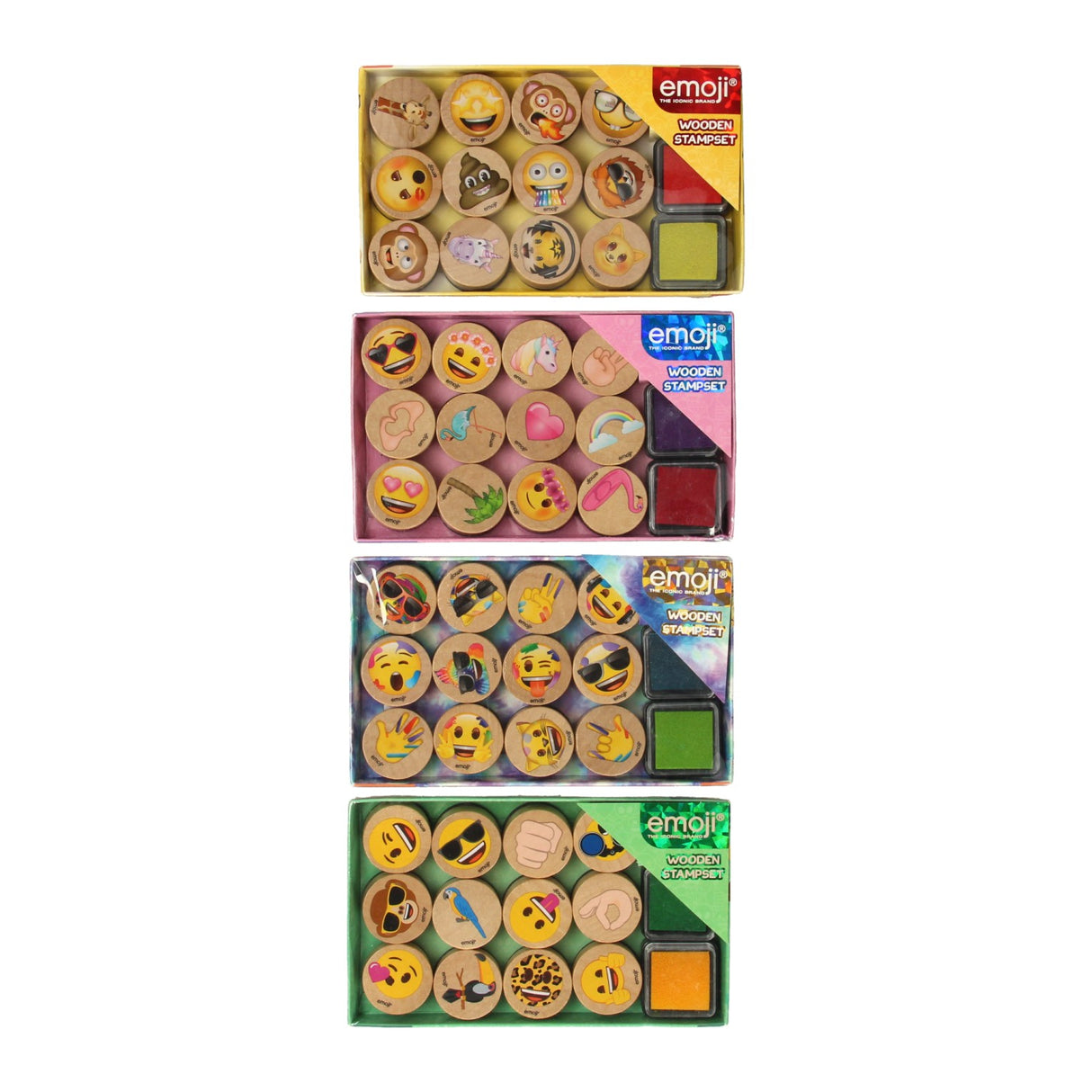 emoji wooden stamp set