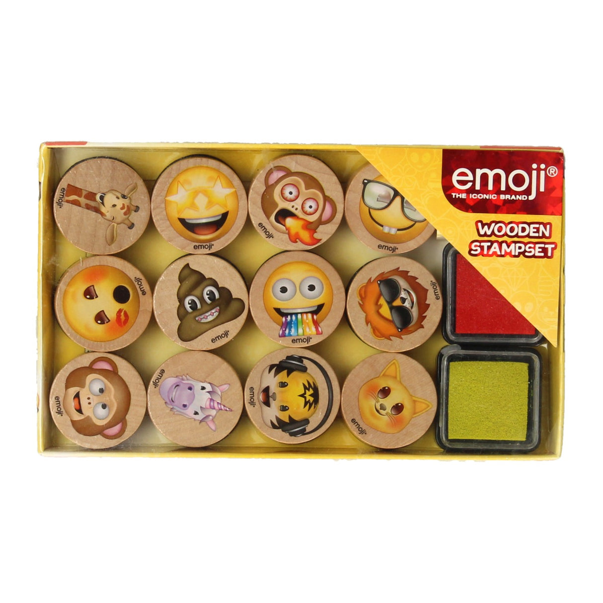 emoji wooden stamp set