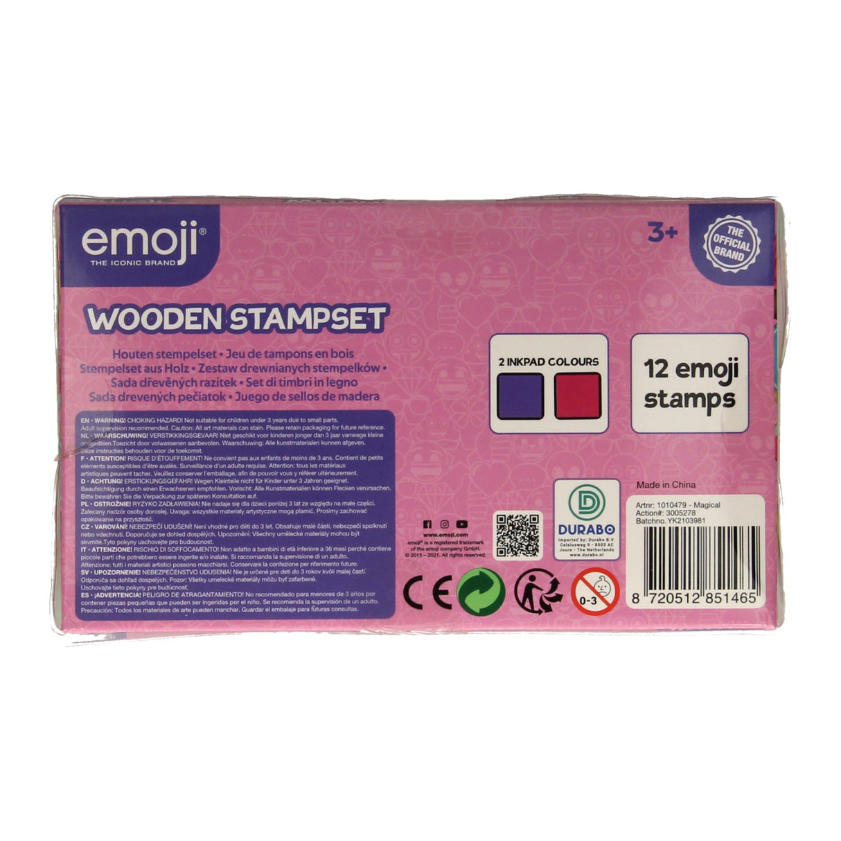 emoji wooden stamp set