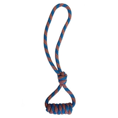 Šťastný mazlíček Knoop a opláchnutí Tugger Flosouw Blue Orange