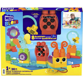 Mega Bloks bewegen 'n Groove Caterpillar Bouwet, 30dlg.