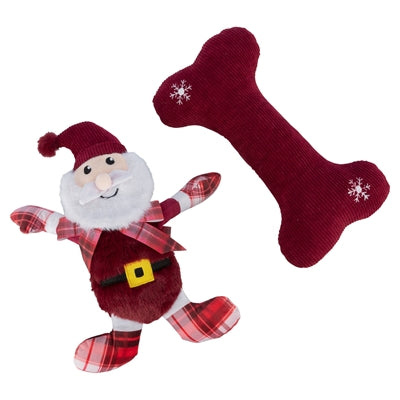 Trixie Xmas Gift Set Bot With Santa Claus Plush Fabric