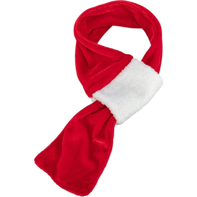 Trixie Xmas šal Velvet izgleda rdeče belo