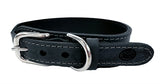 Chien de col sazzz boho anthracite en cuir vintage