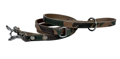Sazzz Dog Belt Fearless Vintage Justerbar læderkamouflage