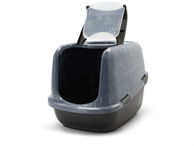 SAVIC KATTENBAK NESTOR Jumbo Marble Grey Black