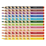 Lápices de color stabilo easycolors derecho - 12 pcs. + sacapuntas
