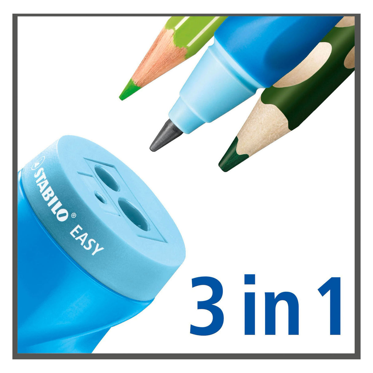 Stabilo Easy 3-in-1 Right Bleistift schärfer rot