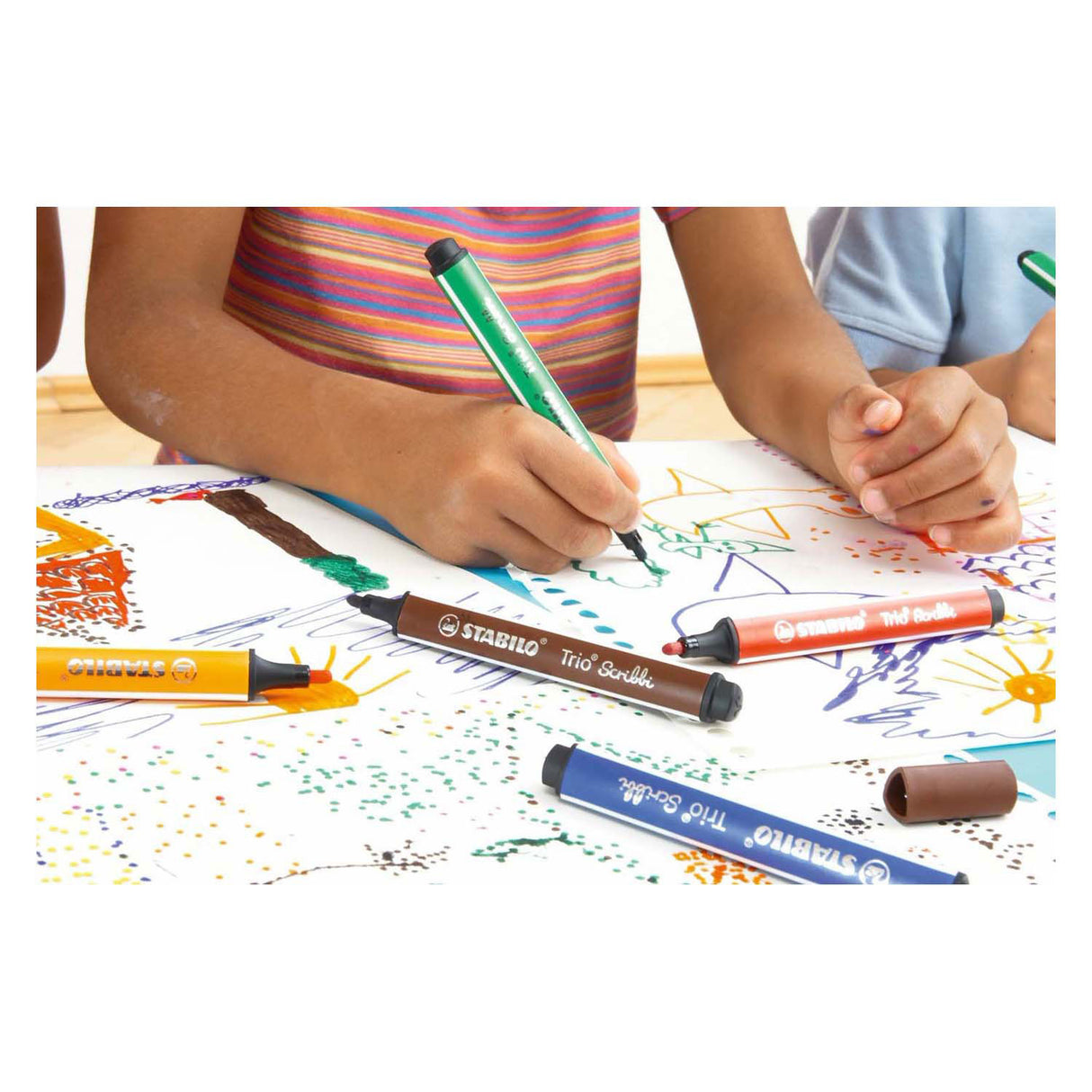 Stabilo Trio Scribbi - Filz -Tip -Stift mit einem sogenannten Punkt - hellgrün