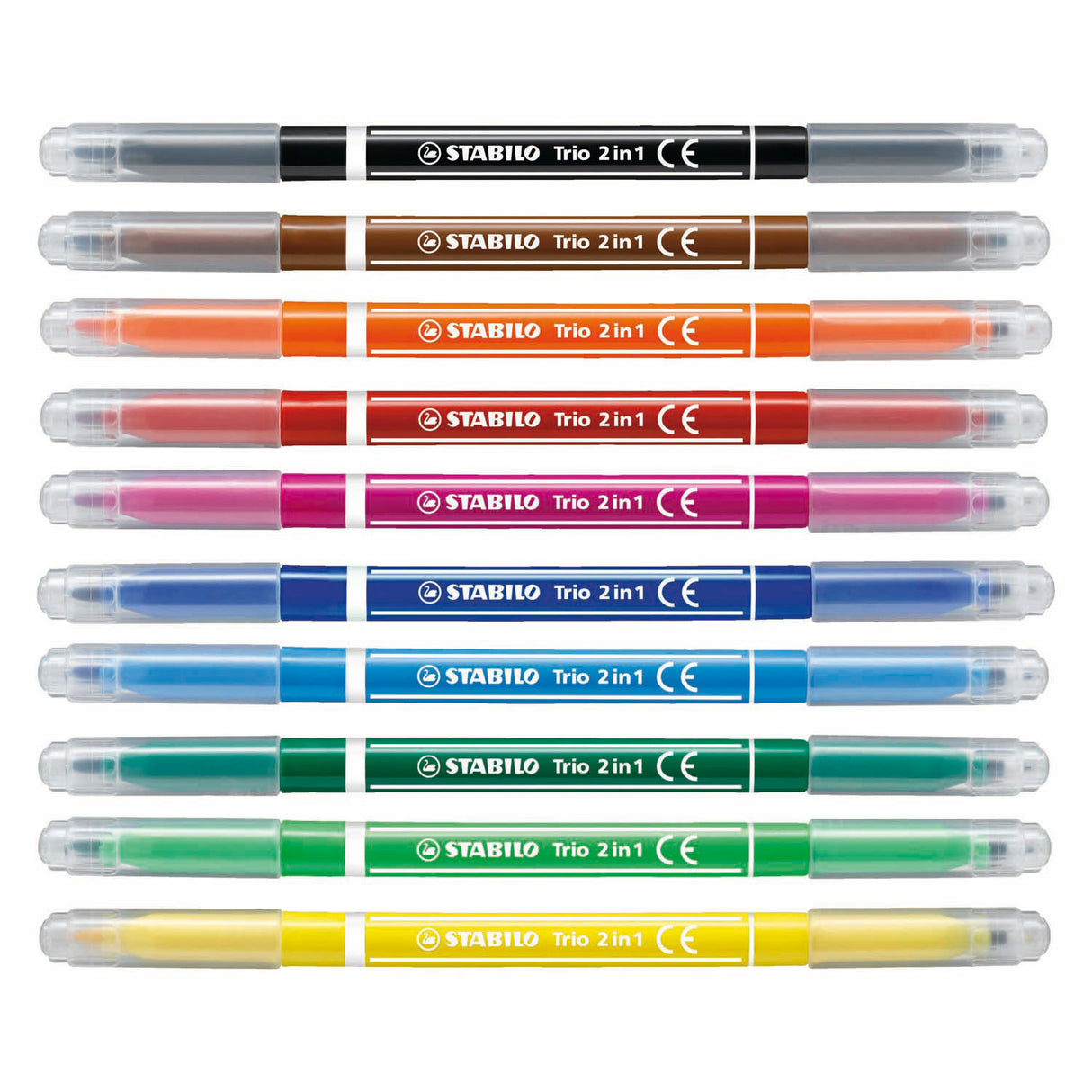 Stabilo Trio 2 in 1 - Filztip Stift und Fineliner in einem - Set 10 Stücke
